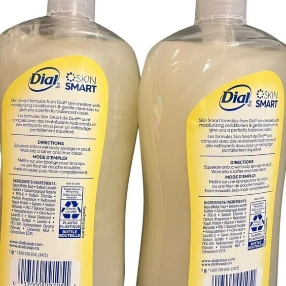 2X Dial Greek Yogourt (Yogurt) Body Wash , 946ml (32 oz), New